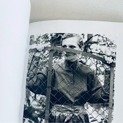 Roselyne behind Fence, Arcangues, 1975