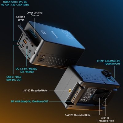Батарая USB-C зарядка акумулятор для DSLR камери