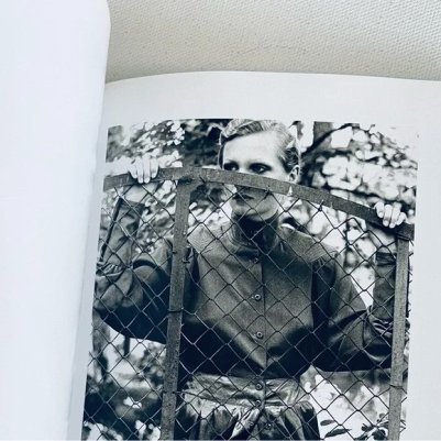 Roselyne behind Fence, Arcangues, 1975